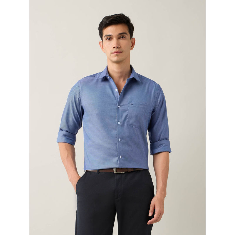 Arrow Blue Men's Liberty Regular Fit Auto Press Shirt (38)