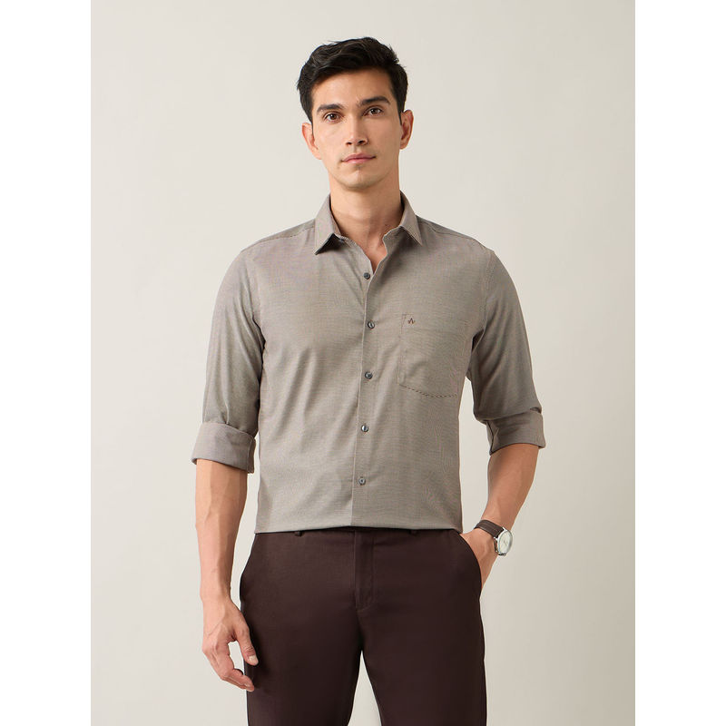 Arrow Brown Men's Liberty Regular Fit Auto Press Shirt (40)