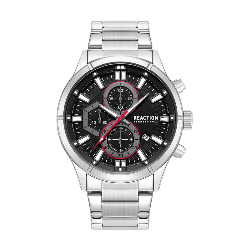 Buy Reaction Kenneth Cole Chronograph Black Stainless Steel Bracelet ...