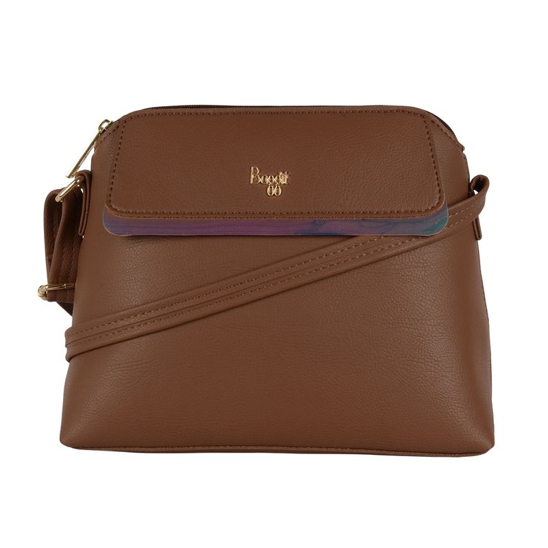 Buy Baggit Zook Medium Brown Sling Bag Online