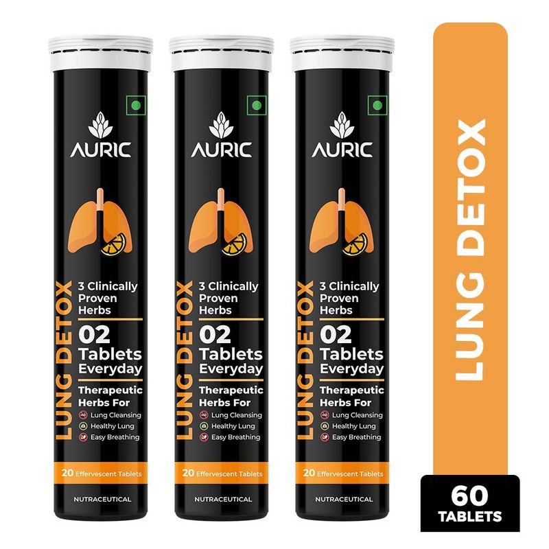 Auric Lung Detox for Smokers with Natural Blend of NAC, Pushkarmool