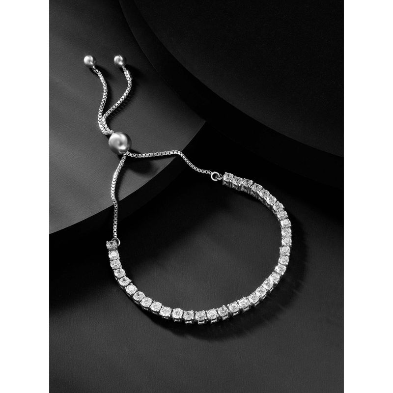 Buy Peora 925 Sterling Anti Tarnish Silver Bracelet Adjustable Charm