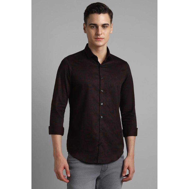 Simon Carter Brown Casual Floral Shirt (42)