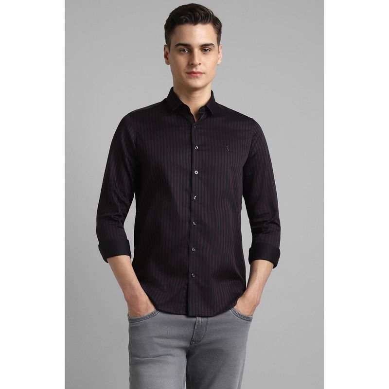 Simon Carter Purple Casual Stripe Shirt (42)