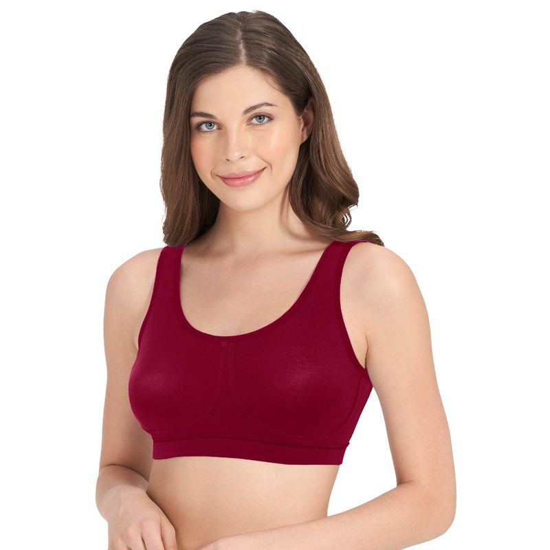 Amante All Day At Home Removeable Padding Non-wired Bra - Red (L)
