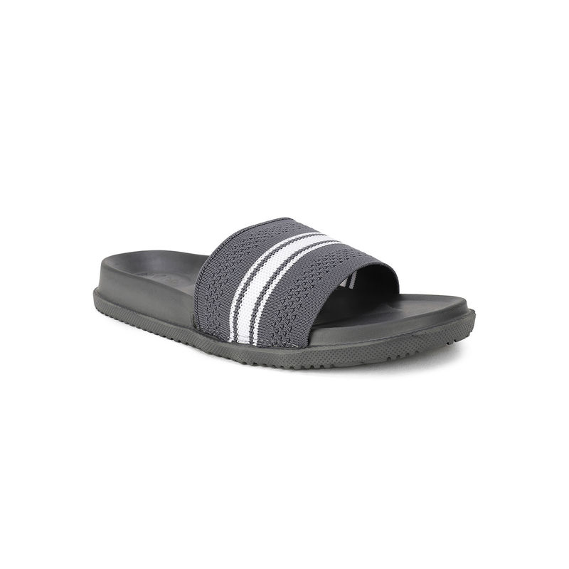 Bata Men Grey Slip On Sliders (UK 8)