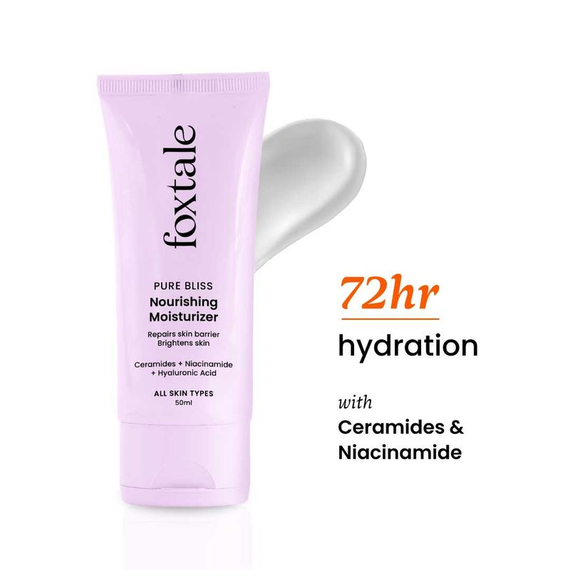 Foxtale Nourishing Moisturiser With Niacinamide & Vit E for 24HR Hydration