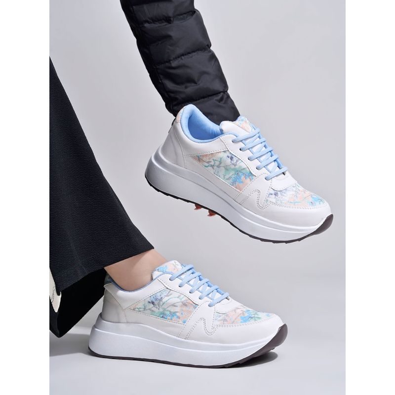 Shoetopia Smart Casual White Sneakers for Women (EURO 37)