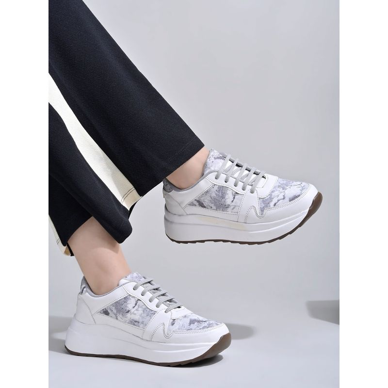 Shoetopia Smart Casual White Sneakers for Women (EURO 39)