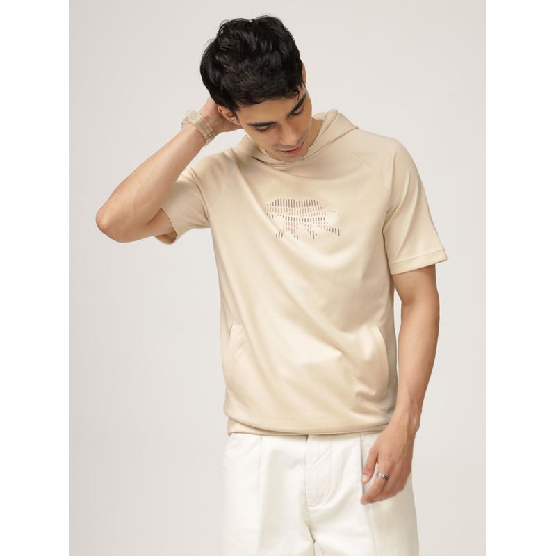 Andamen Regular Fit Men Casual 3D Prints Hoddie T-Shirt (S)