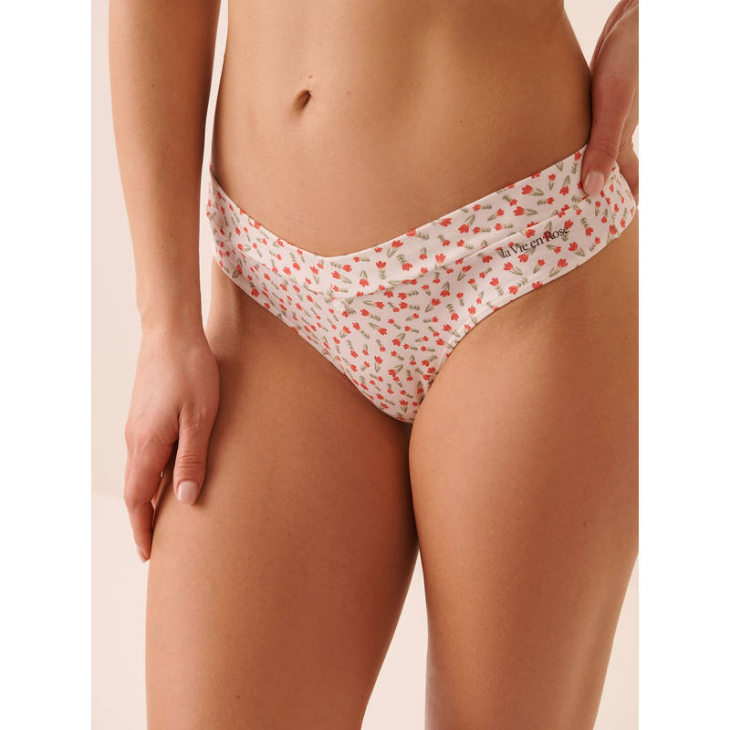 La Vie En Rose Cotton Thong Panty Multi-Color (S)
