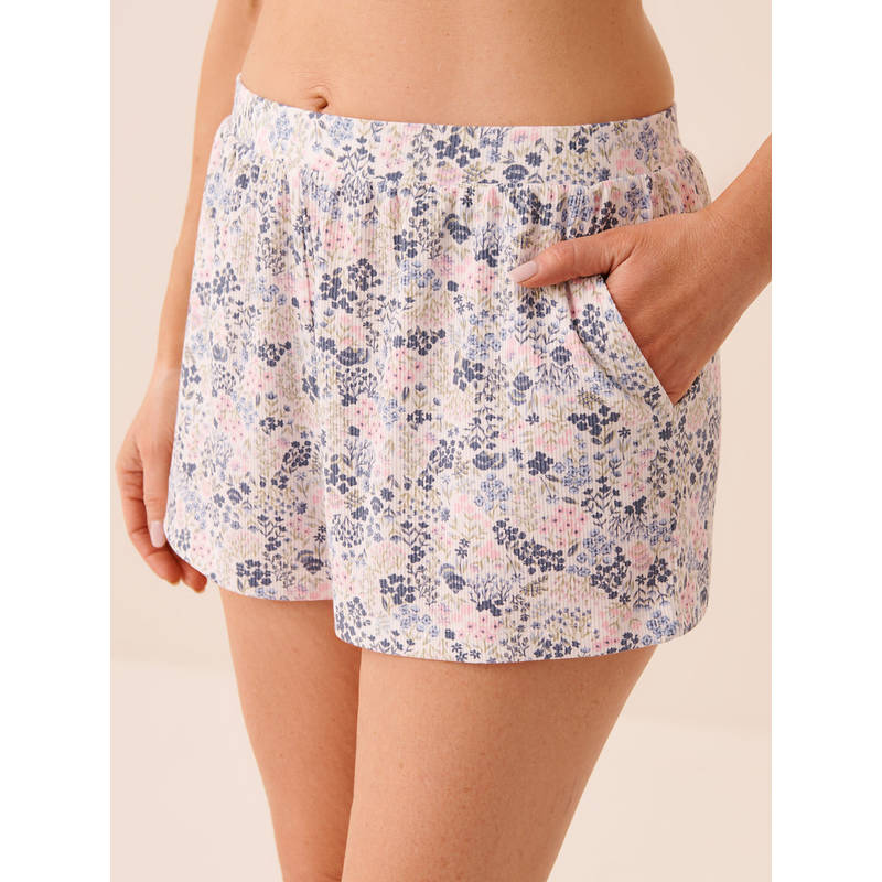 La Vie En Rose Ribbed Modal Shorts Multi-Color (S)