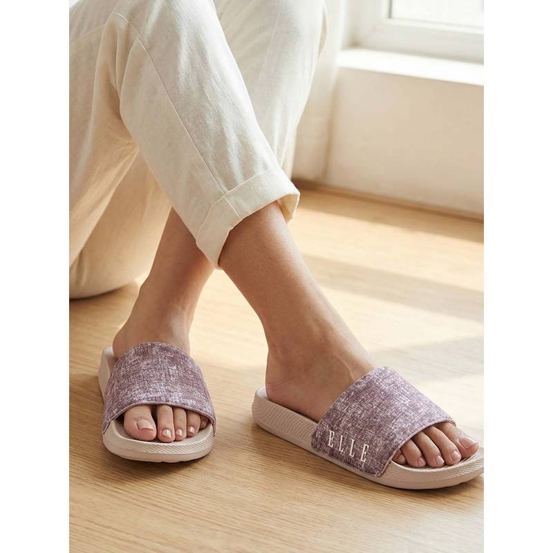 ELLE Women Lavender Sliders (EURO 41)