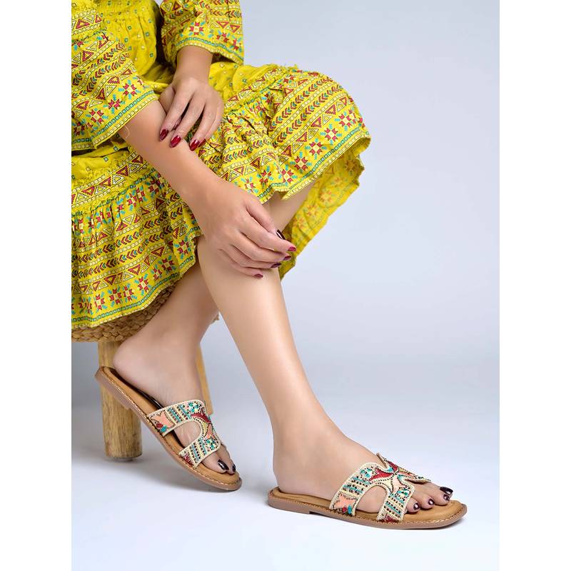 Shoetopia Women Multi-Color Flats (EURO 41)
