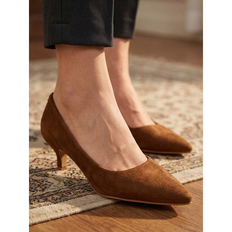 Iconics Women Brown Pump Heels (EURO 37)