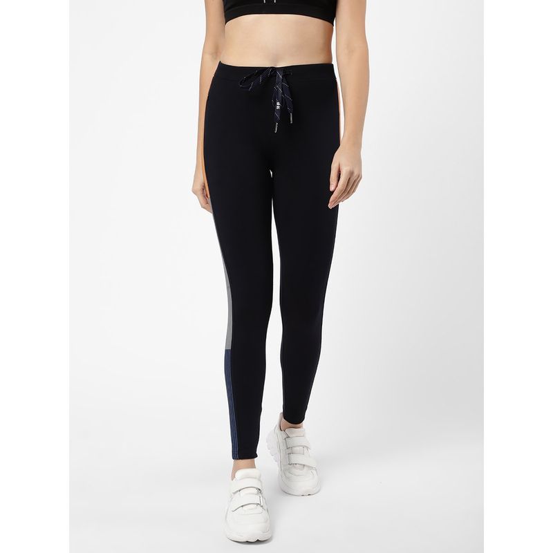 Sweet Dreams Womens Solid Navy Blue Tights (S)