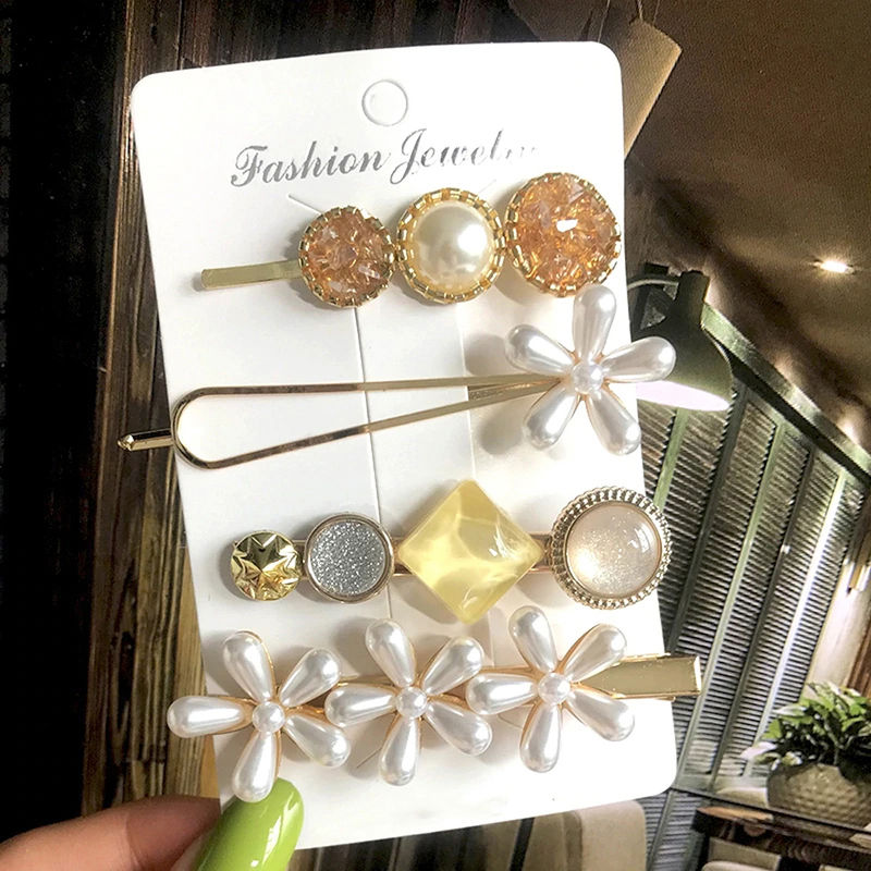 Jewels Galaxy Flower Pearl Hair Clips Jewellery Buy Jewels Galaxy