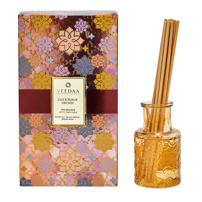 Buy Veedaa Lily & Black Orchid Fragrance Reed Diffuser In Champagne ...