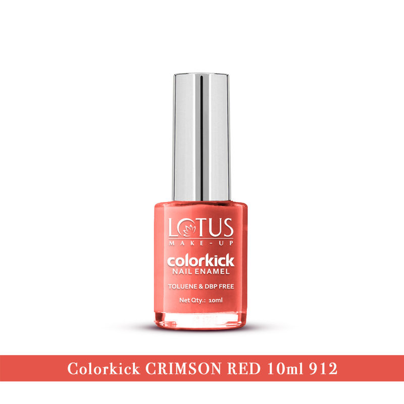 Lotus Make Up Colorkick Nail Enamel - Crimson Red 912