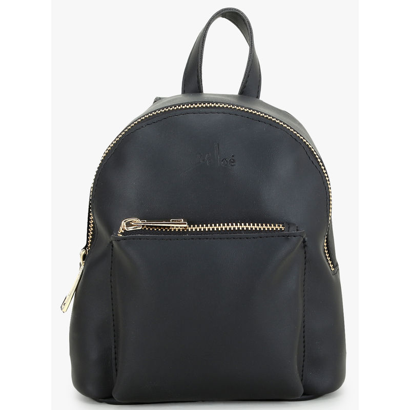 Yelloe Small   Stylish Black Backpack