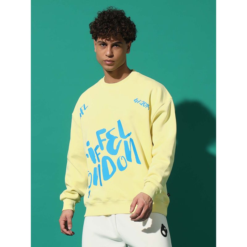 Griffel Side London Oversized Yellow Sweatshirt (S)