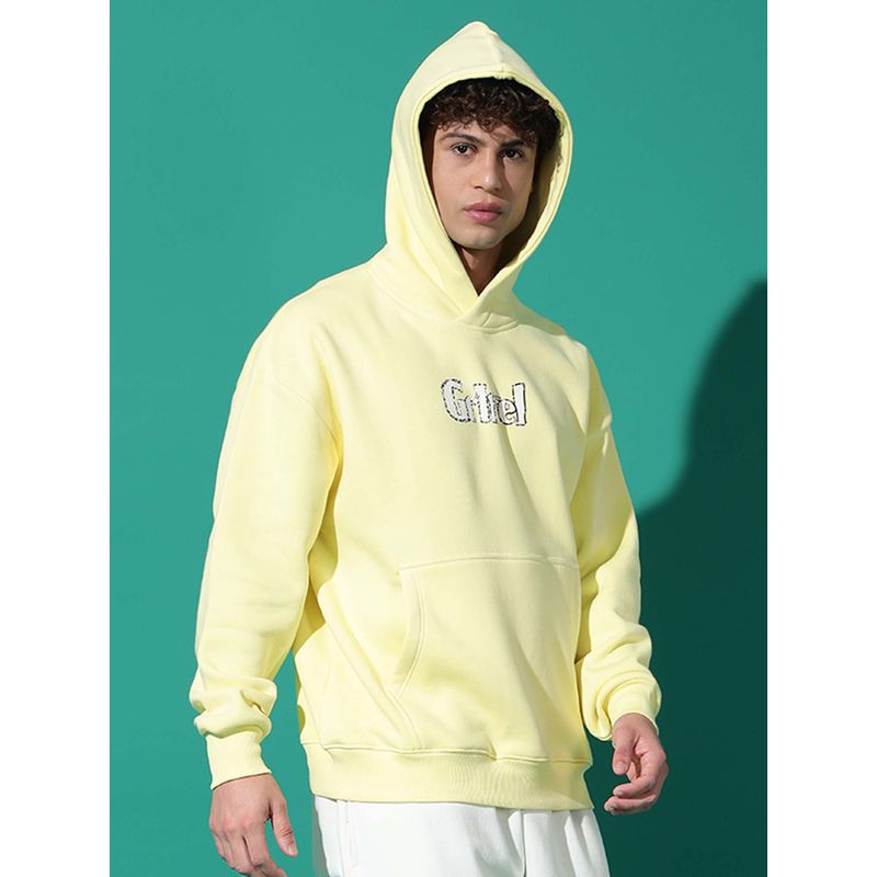 Griffel Island Bird Oversized Yellow Hoodie (S)