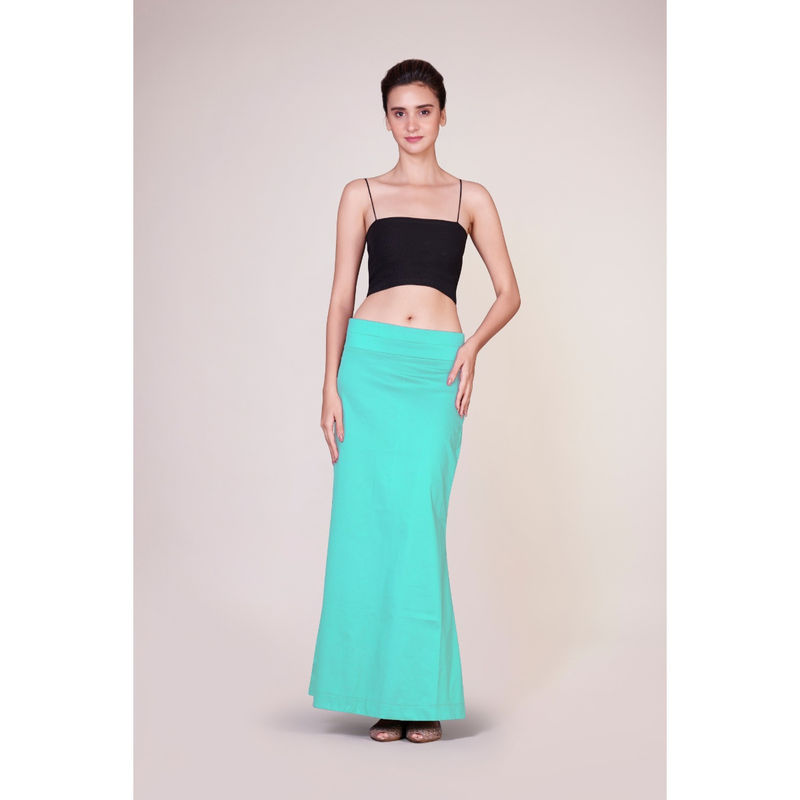 I AM BY DOLLYJAIN Aqua Cotton Lycra D Coat Simple with Extender (L)