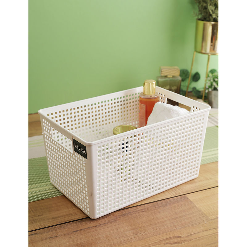 Lock & Lock Plastic Fashion Basket With Handle For Home Kitchen Office