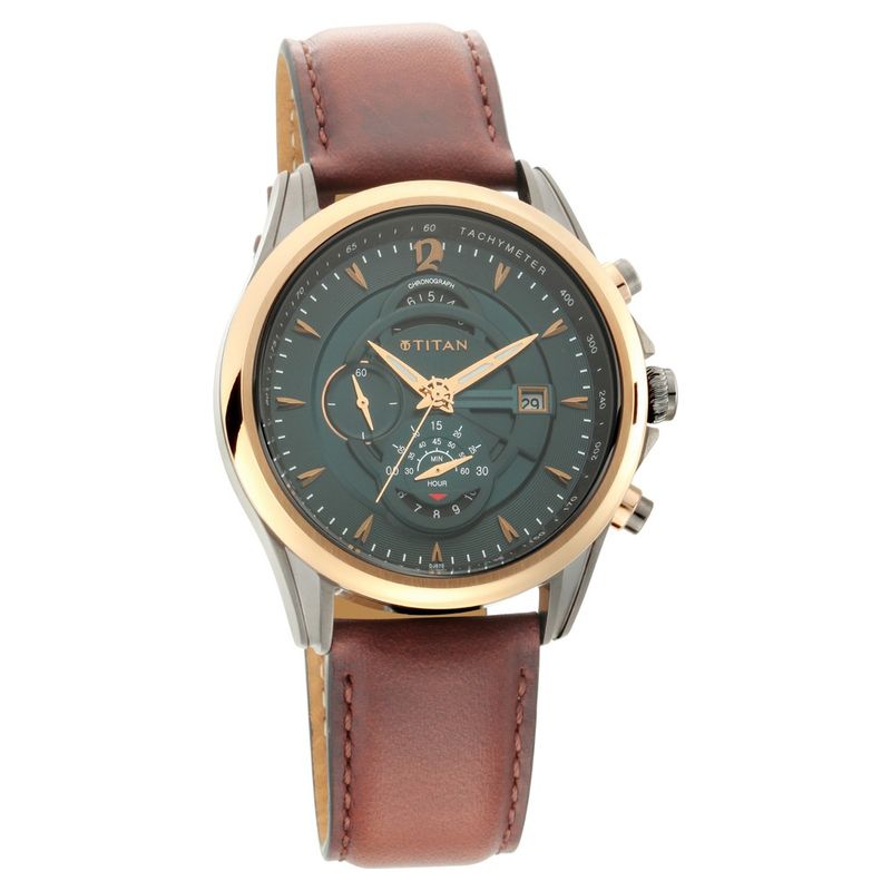 Buy Titan NM1830KL02 Green Dial Analog Watch For Men Online