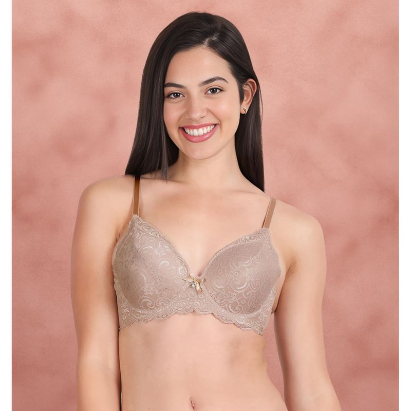 Shyaway Mahoganyrose Front Lace Padded Wired Bra (32C)