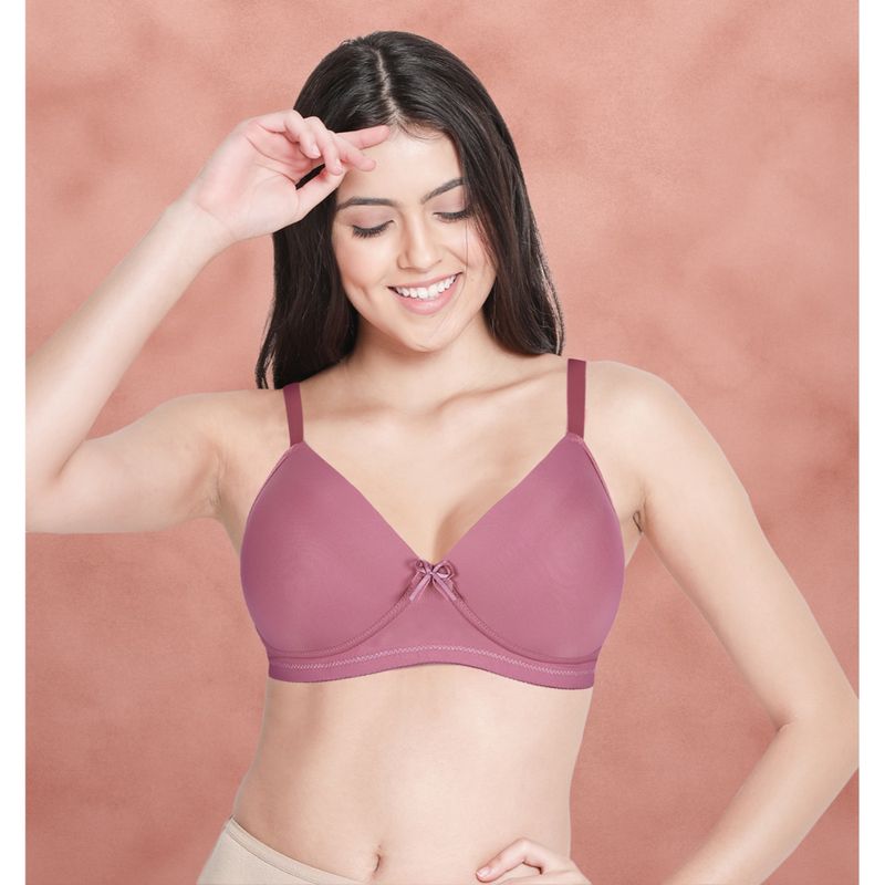 Shyaway Taabu By Dusky Orchid Padded Wirefree Everyday T Shirt Bra (32D)