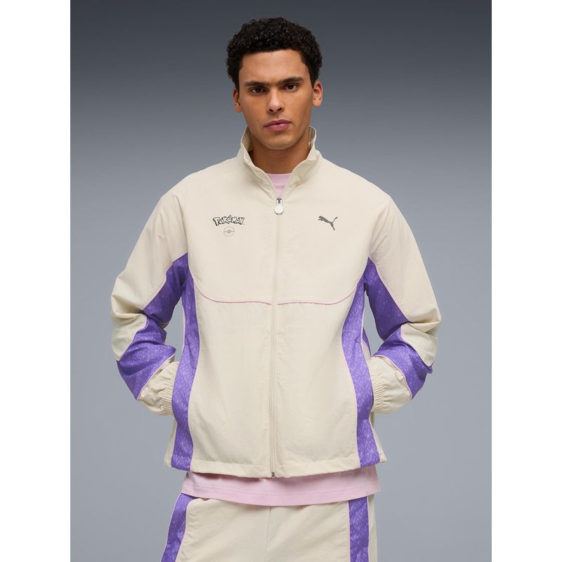 Puma White Colorblock Regular Fit Jacket (S)