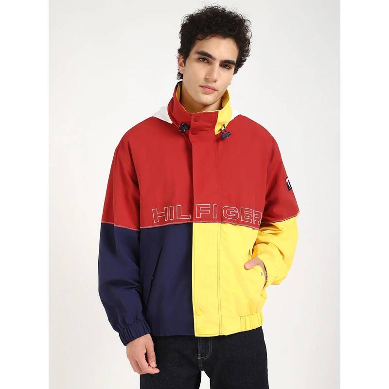 Tommy Hilfiger Multi-Color Colorblock Relaxed Fit Jacket (2XL)