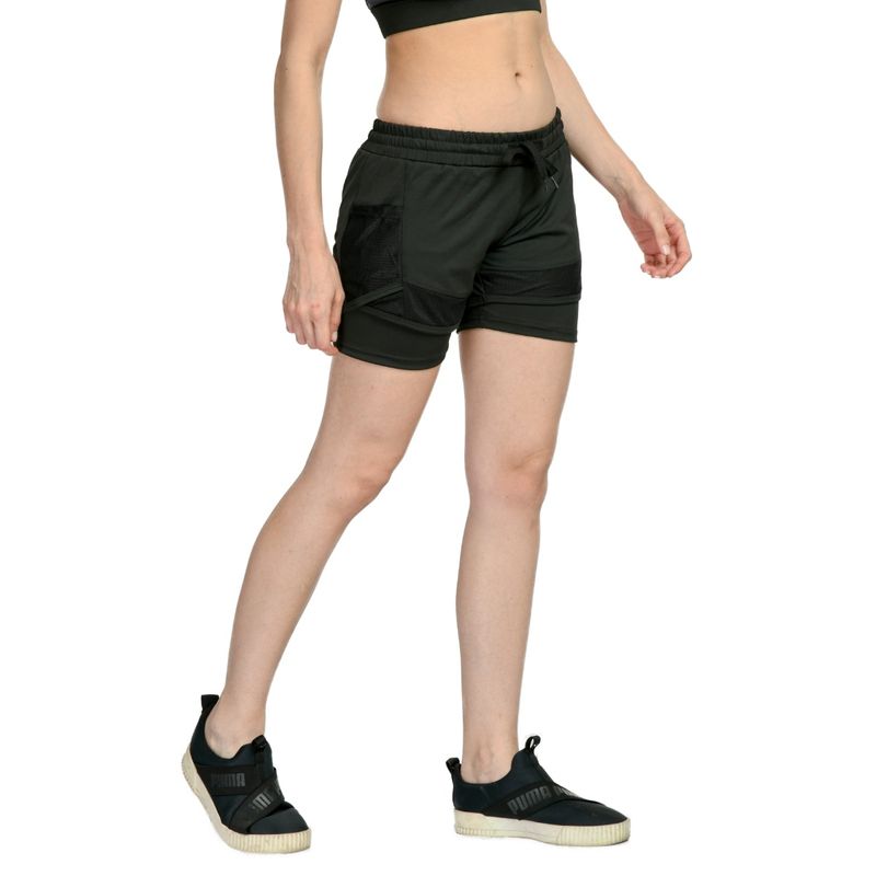Body Smith Solid Black Divider Sports Shorts (XL)