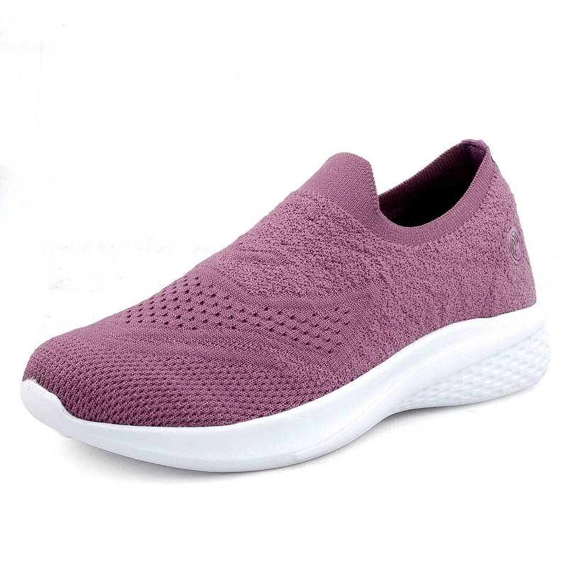 Bacca Bucci Womens Walker Slip-On Walking Breathable Mesh Sports Shoe -Purple (UK 3)