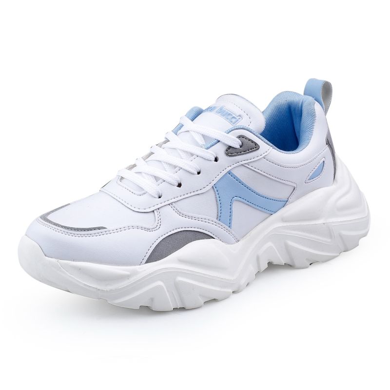 Bacca Bucci Harper Low-Top Platform Chunky Fashion Sneakers For White (UK 3)