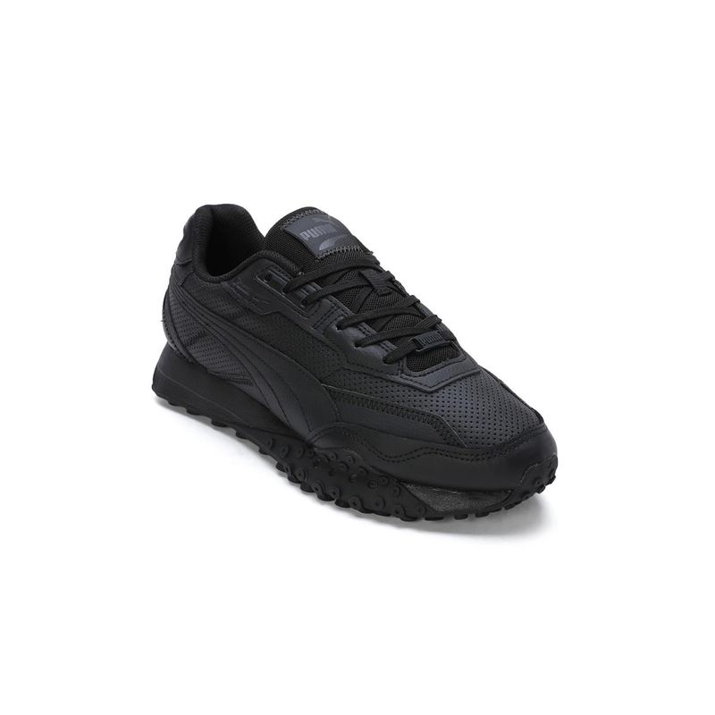 Puma Blktop Rider Leather Unisex Black Sneakers (UK 4)