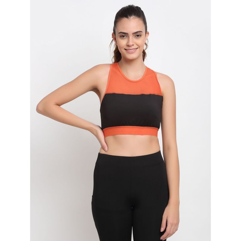 Buy Erotissch Women Red & Black Colourblocked Non Wired Removable Pads  Workout Sports Bra Online