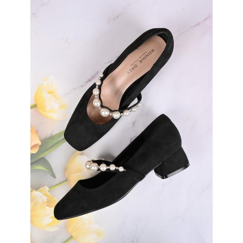Ronnie Grey Women Black Solid Mary Jane Pumps (EURO 35)