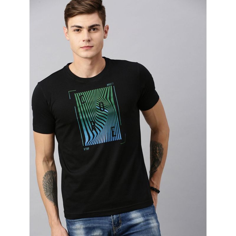 Huetrap Mens Round Neck Short Sleeve Eco Graphic T-Shirt (2XL)