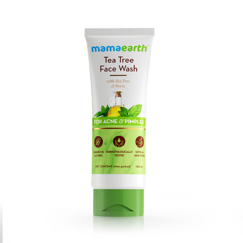 Mamaearth Face Wash With Tea Tree Oil And Neem Extract For Acne 