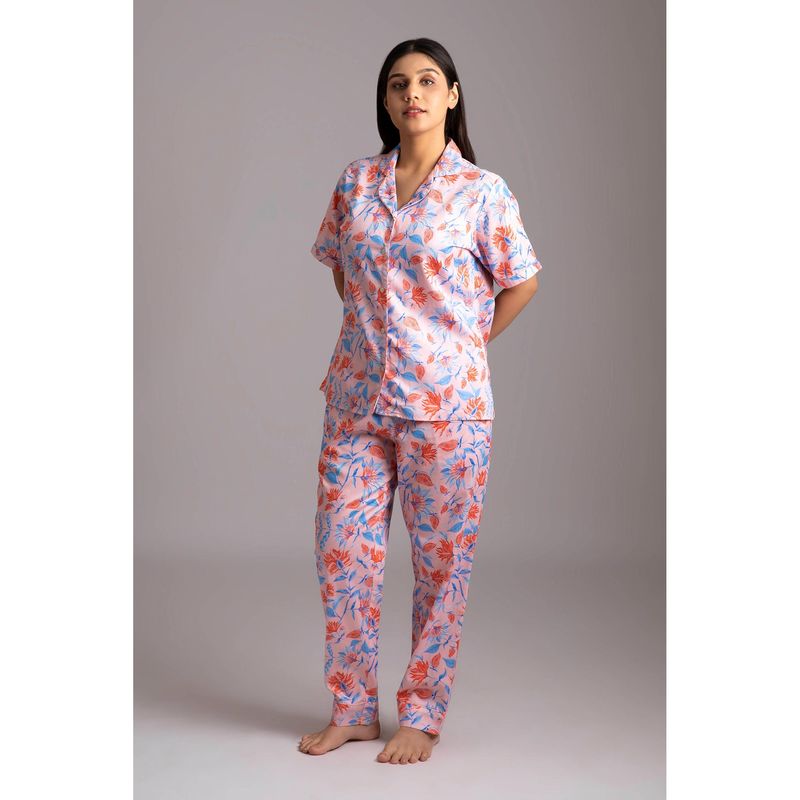 Forty Winks Eternal Rina Peach Cotton Pyjama & Shirt (XS)