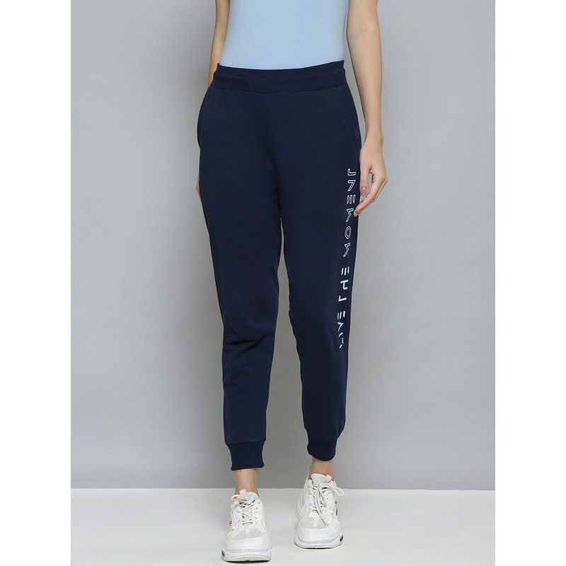 Alcis Women Navy Blue Slim Fit Cropped Running Joggers: Buy Alcis Women ...