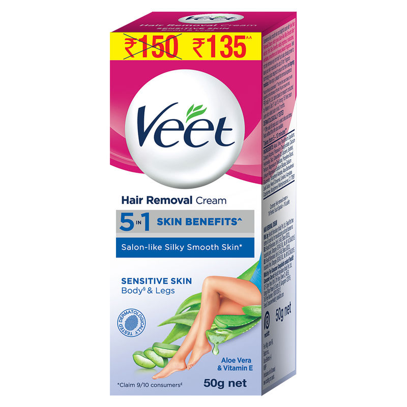 Veet 5 In 1 Skin Benefits Hair Removal Cream- Sensitive Skin