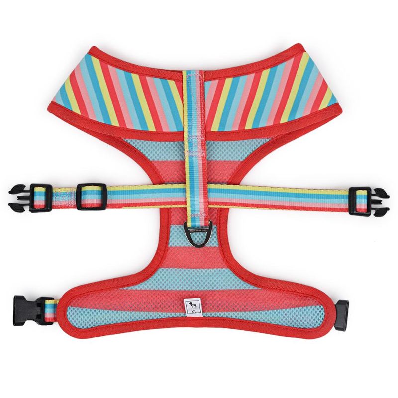 Heads Up For Tails Rainbow Popsicle Reversible Dog Harness (Large)