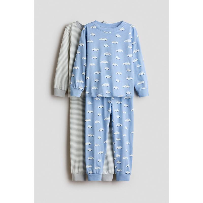 H&M Boys Multi-Color 2-Pack Printed Cotton Pyjamas And Tops (1.5-2 Years)