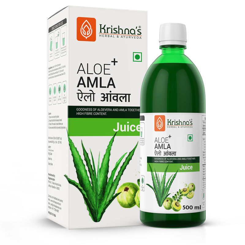 Krishna's Herbal & Ayurveda Aloe - Amla Mix Juice