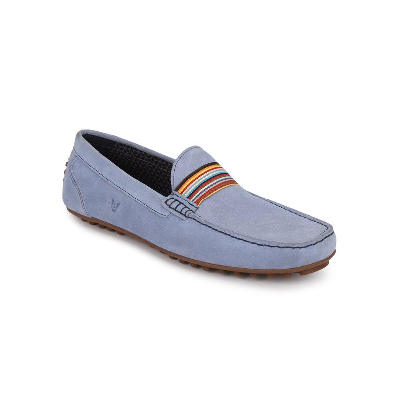 V8 by Ruosh Blue Solid-Plain Loafers (EURO 40)