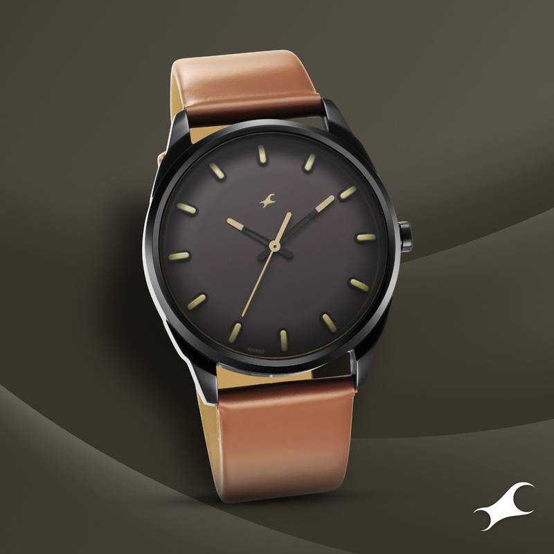 Buy Fastrack After Dark 3.0 3273NL03 Tan Dial Analog Watch for Men Online