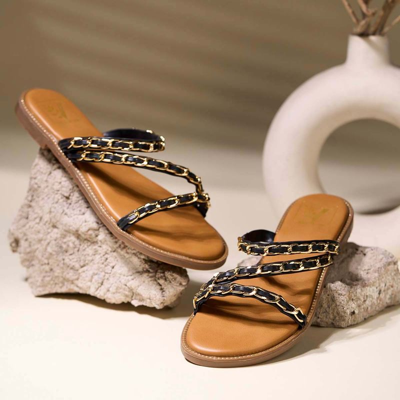 House of Vian Evelyn Black Flats (EURO 37)